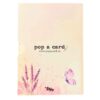 Back of magnolia bouquet pop‑up card with discreet branding
