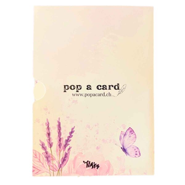 Carte Pop-Up Bouquet de Magnolias – carte pop-up et carte de vœux 3D – face arrière