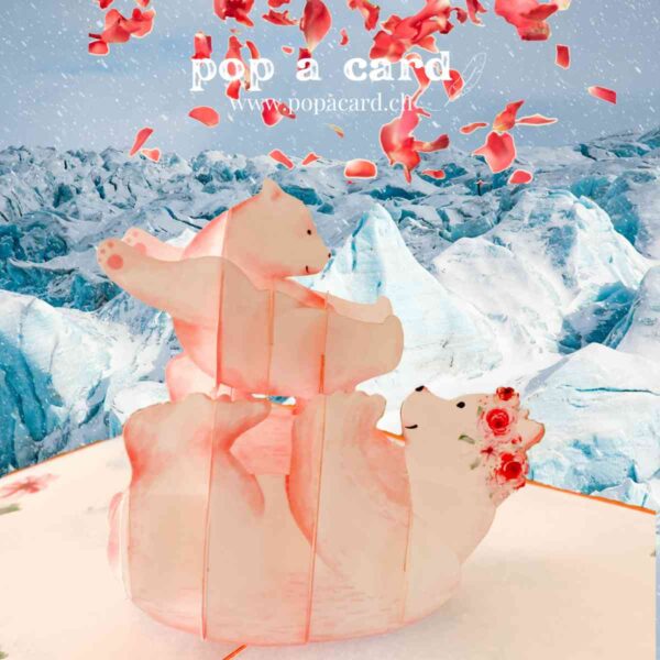 Carte Pop-Up Maman Ourse & Ourson – carte pop-up créative et carte de vœux 3D