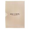 Back of dog party pop‑up card with paw print logo