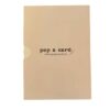 Back of kitten birthday pop‑up card with small logo
