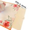 Blank notecard insert for mama bear pop‑up greeting card, ready for Mother’s Day wishes